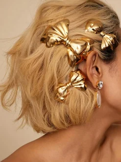Golden Bow Hair Accessory