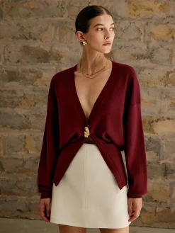 Golden Button Plain Cardigan