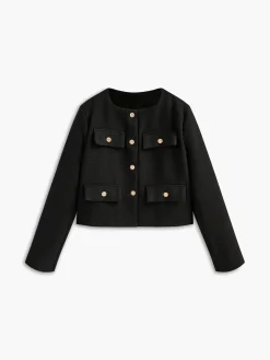 Golden Button Tweed Blazer
