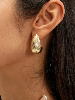 Golden C-Shape Earrings