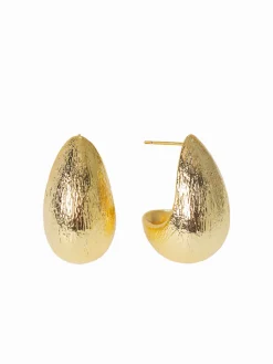 Golden C-Shape Earrings