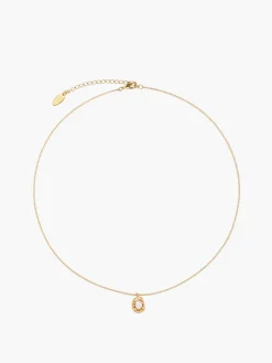 Golden Decor Pearl Pendant Necklace