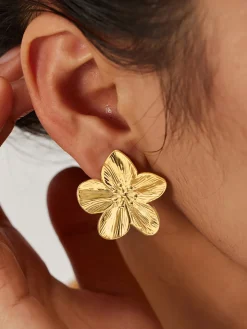 Golden Flower Earrings