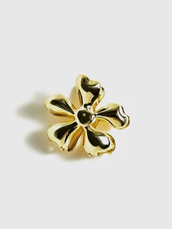 Golden Flower Hair Claw