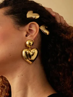 Golden Heart Hair Clip