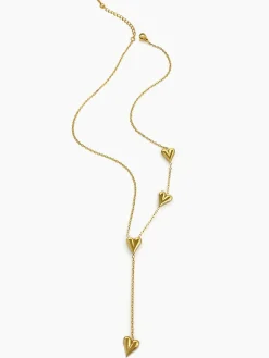 Golden Heart Tassel Necklace