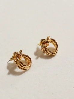 Golden Knotted Earrings