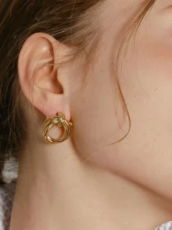 Golden Knotted Earrings