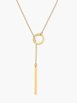 Golden Lariat Bar Y Necklace