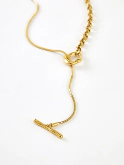 Golden Lariat Y-Necklace