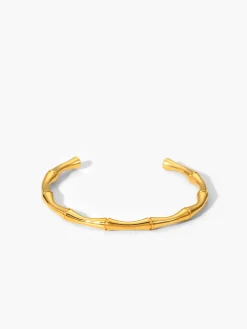 Golden Open Bamboo Bracelet