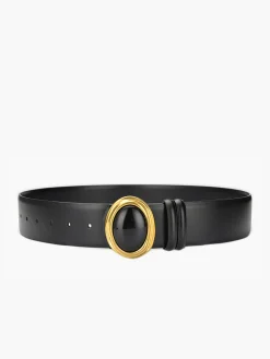 Golden Oval Buckle Belt