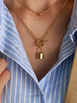 Golden Padlock Necklace