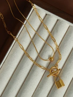 Golden Padlock Necklace