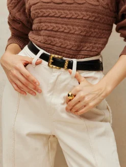 Golden Square Buckle Belt