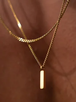 Golden Strip Pendant Necklace