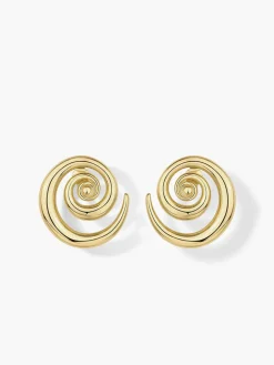 Golden Swirl Earrings
