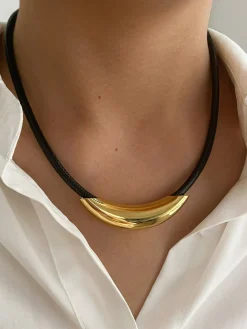 Golden Tube Rope Choker