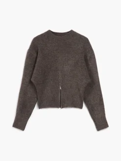 Half Zip Fuzzy Sweater