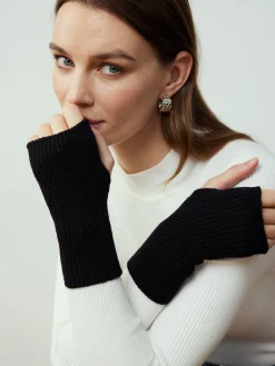 Half-Finger Knit Gloves