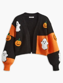Halloween Pumpkin Breasted Knit Top