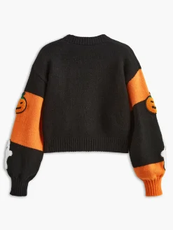 Halloween Pumpkin Breasted Knit Top
