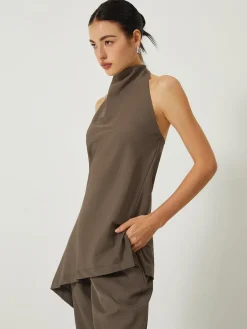 Halter Backless Top With Long Pants Set