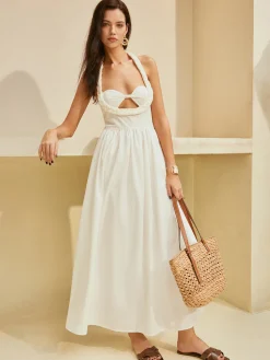Halter Cutout Backless Dress