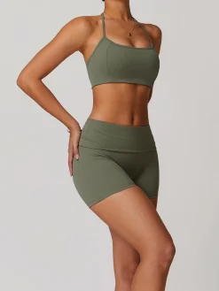 Halter Skinny Quick-Drying Shorts Set