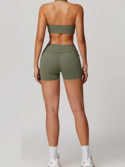 Halter Skinny Quick-Drying Shorts Set