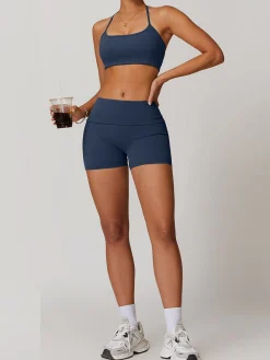 Halter Skinny Quick-Drying Shorts Set