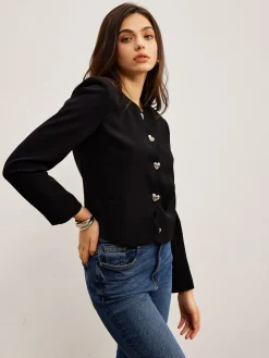 Heart-Button Regular Fit Blazer