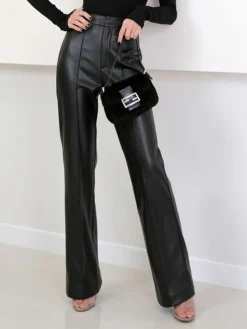 High Waist Faux Leather Pants