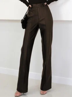 High Waist Faux Leather Pants