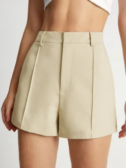High Waisted Mini Trouser Shorts