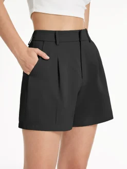 High Waisted Pastel Trouser Shorts