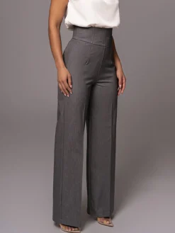 High Waistline Straight Leg Pants