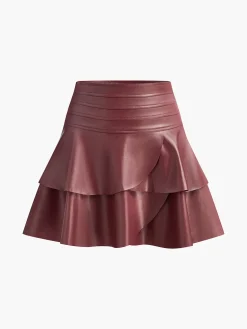 High-Waist Corset Ruffle Skirt
