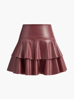 High-Waist Corset Ruffle Skirt