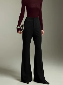 High-Waist Jersey Bootcut Pants