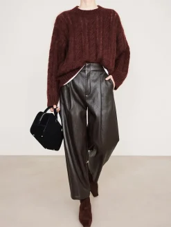 High-Waist PU Leather Pants