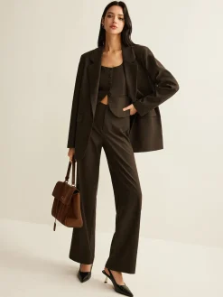 High-Waist Straight Pants