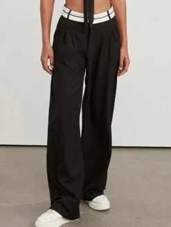 Highway Reverse Waistband Wide Leg Dress Pants