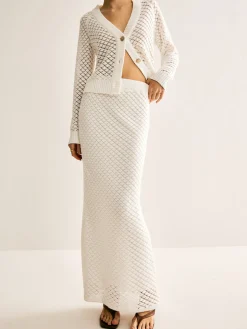 Hollow Lined Maxi Skirt Set