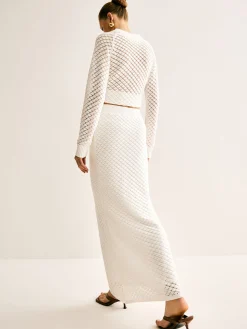 Hollow Lined Maxi Skirt Set