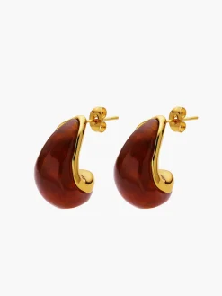 Honey Drop Stud Earrings