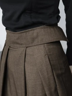 Hook-and-Loop Fastener Wide Leg Velcro Pants