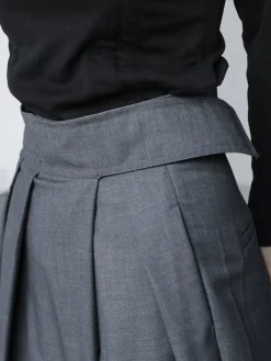 Hook-and-Loop Fastener Wide Leg Velcro Pants