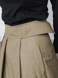 Hook-and-Loop Fastener Wide Leg Velcro Pants