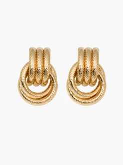 Hoop Cross Earrings